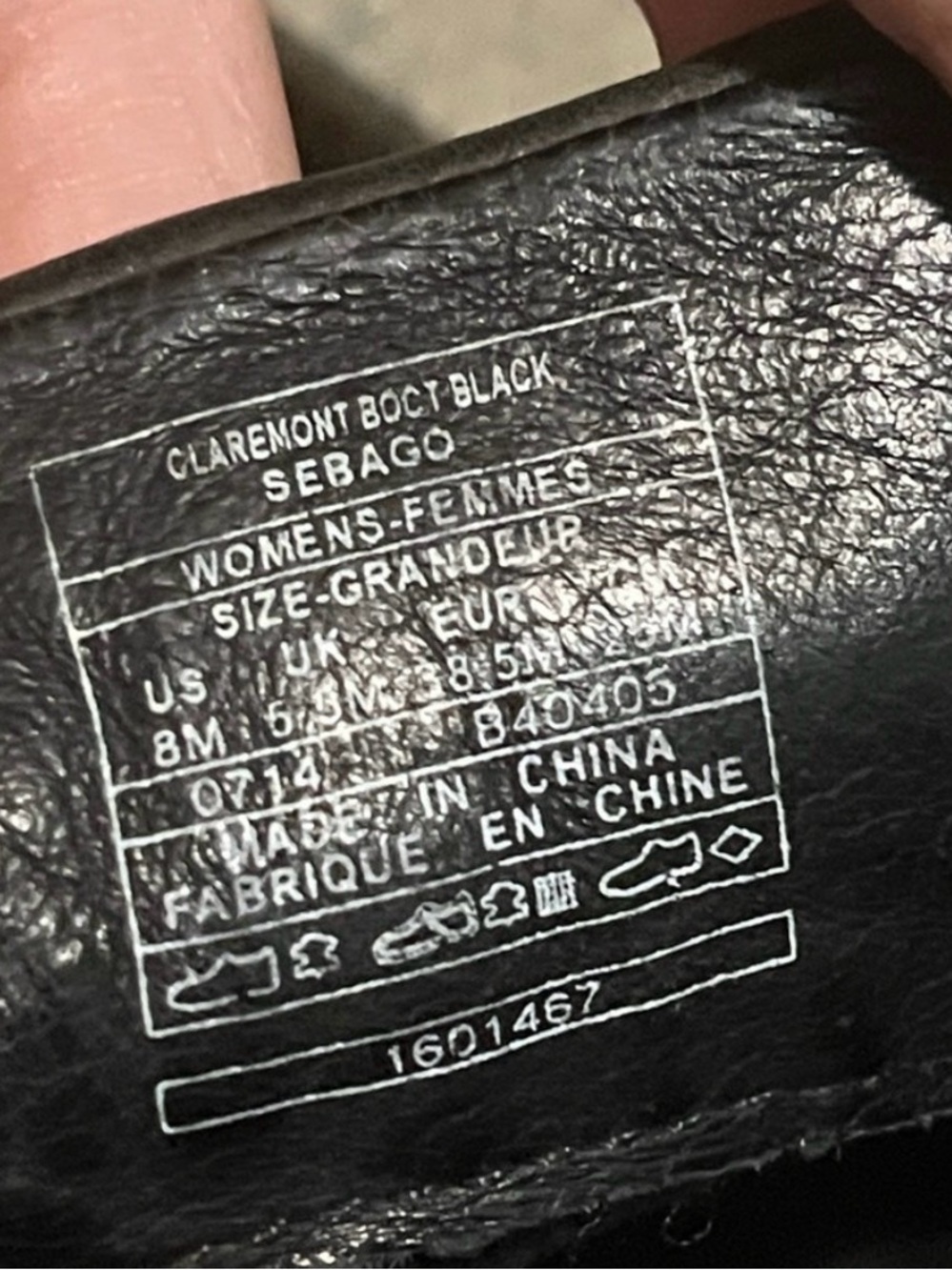 Sebago women’s claremont wingtip leather booties black size 8M - Picture 9 of 11